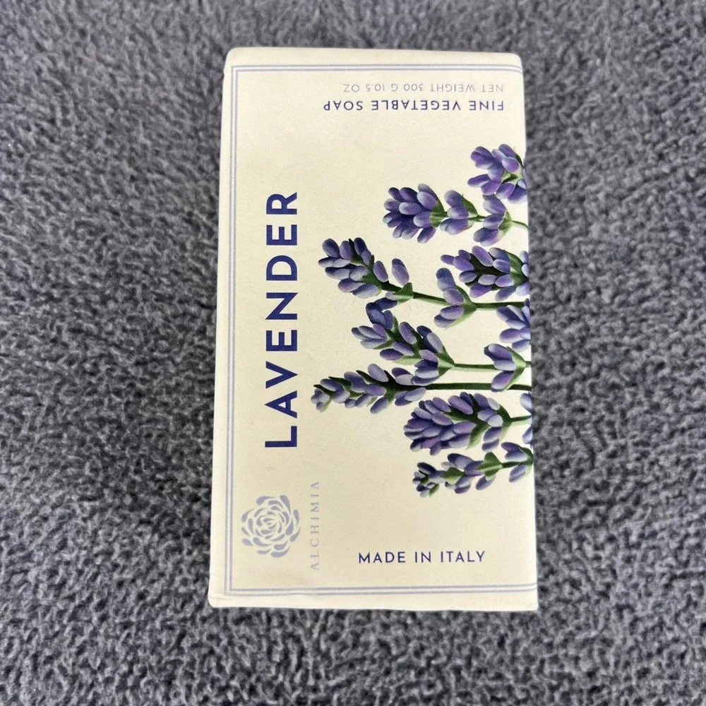 Alchimia Lavender Vegetable Soap Unisex 10.5 oz Purple‎ Made in Italy Floral Bar